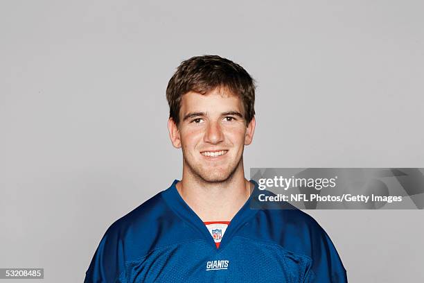 Eli Manning of the New York Giants poses for his 2005 NFL headshot at photo day in East Rutherford, New Jersey.