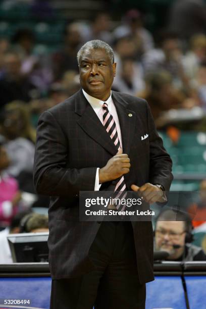 Head coach Paul Silas of the Cleveland Cavaliers watches the game against the Charlotte Bobcats on January 3, 2005 at the Charlotte Coliseum in...