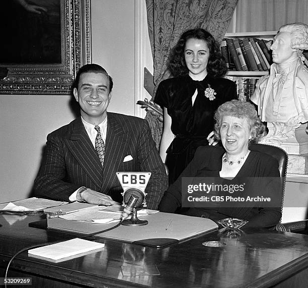 American businessman and son of an American president Franklin Delano Roosevelt, Jr , British-born teenaged actress Elizabeth Taylor , and former...