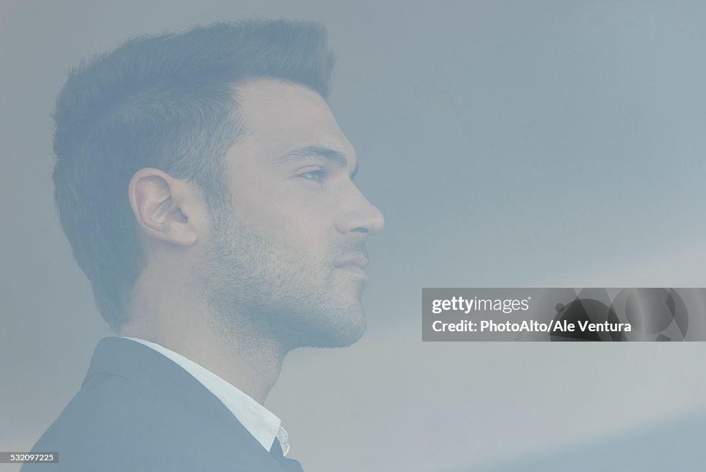 Businessman in profile, portrait