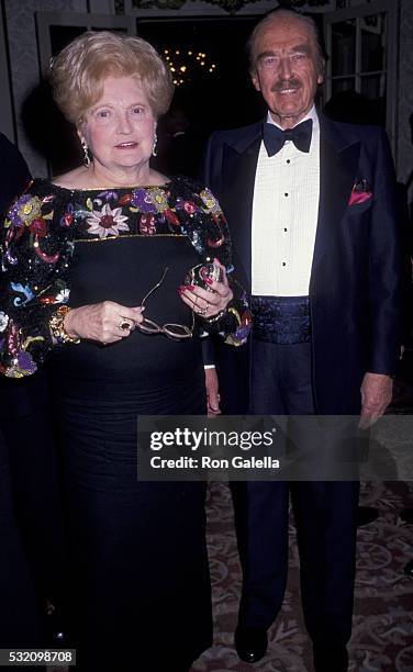 Mary MacLeod Trump and Fred Trump attend 17th Annual Police Athletic League Awards Dinner on May 12, 1999 at the Plaza Hotel in New York City.