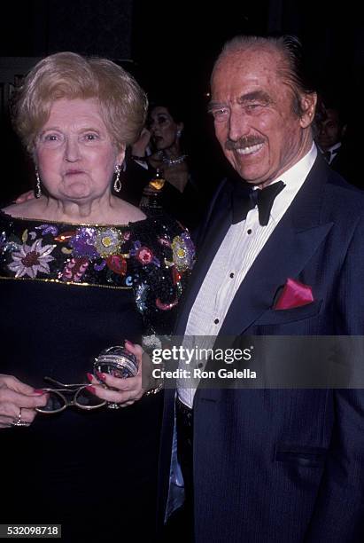 Mary MacLeod Trump and Fred Trump attend 17th Annual Police Athletic League Awards Dinner on May 12, 1999 at the Plaza Hotel in New York City.