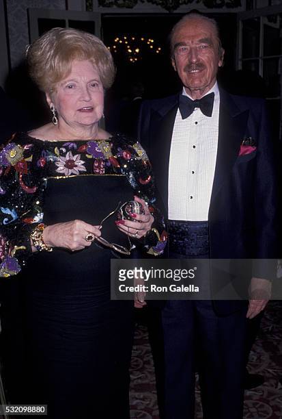 Mary MacLeod Trump and Fred Trump attend 17th Annual Police Athletic League Awards Dinner on May 12, 1999 at the Plaza Hotel in New York City.