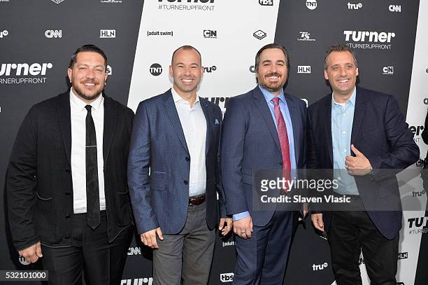 Sal Vulcano, James Murray, Brian Quinn, and Joe Gatto attend the Turner Upfront 2016 at Nick & Stef's Steakhouse on May 18, 2016 in New York City.