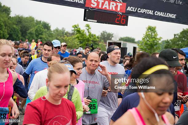 Rep. Tom Reed, R-N.Y., participates in the ACLI Capital Challenge 3 Mile Team Race in Anacostia Park, May 18, 2016. Sen. Tom Cotton, R-Ark., was the...