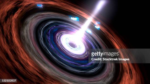 ilustraciones, imágenes clip art, dibujos animados e iconos de stock de gamma rays in active galactic nuclei - cores