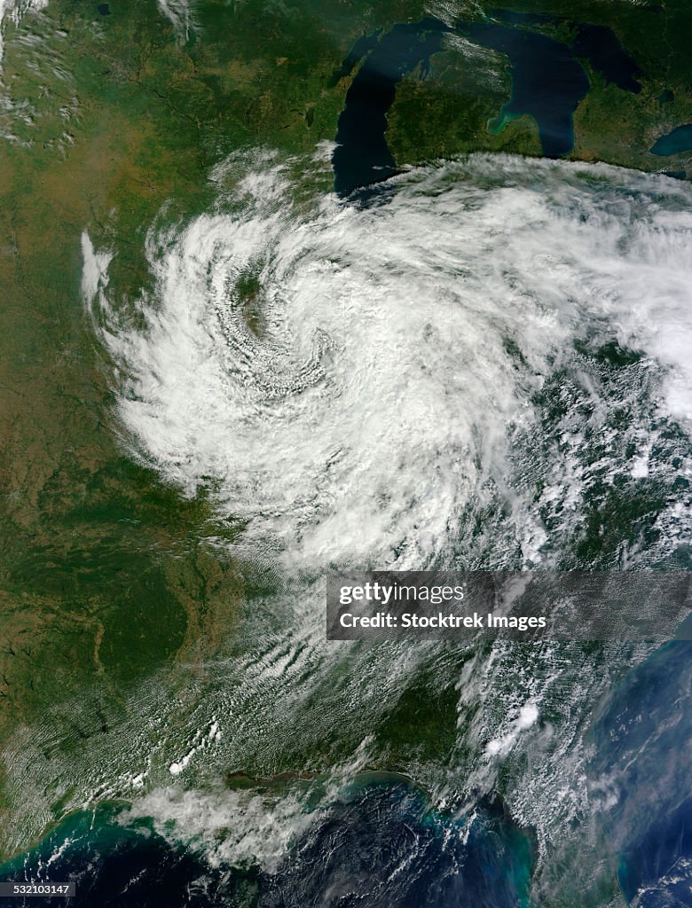 September 2, 2012 - Remnants of Hurricane Isaac over the central United States.