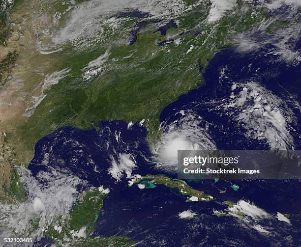 july 1, 2014 - tropical storm arthur off the approaching florida. - tropical storm arthur stock pictures, royalty-free photos & images