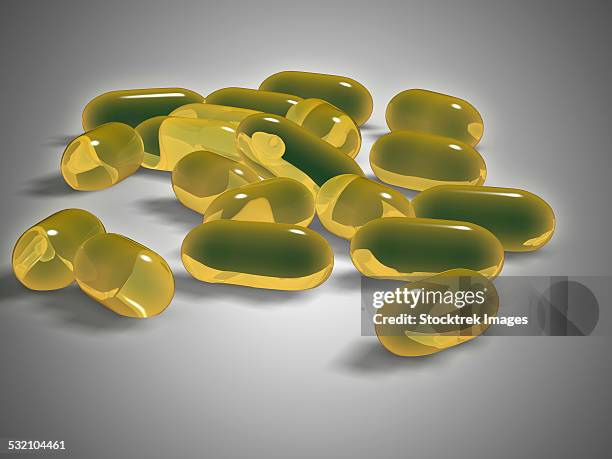 liver oil capsule. - vitamin a nutrient stock illustrations