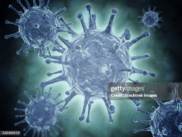 conceptual image of the hepatitis c virus. - spike protein stock illustrations