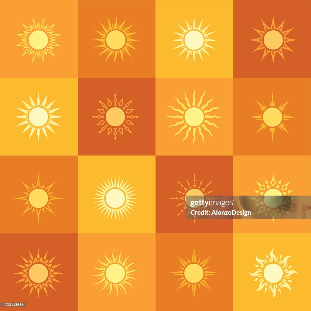 Sun Icons Pattern