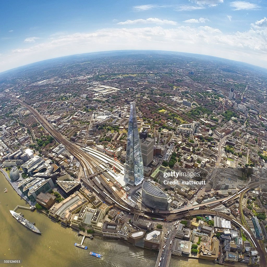 UK, England, Aerial view of Shard in London