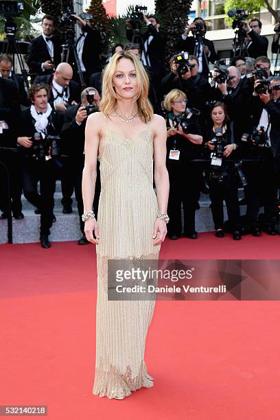 Jury member Vanessa Paradis attends "The Unknown Girl " Premiere duirng the annual 69th Cannes Film Festival at Palais des Festivals on May 18, 2016...