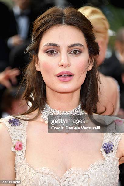 Model Catrinel Marlon attends "The Unknown Girl " Premiere during the 69th annual Cannes Film Festival at the Palais des Festivals on May 18, 2016 in...