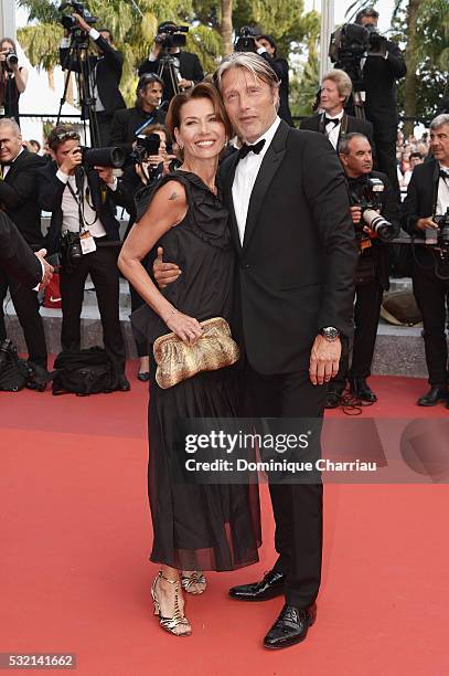 Jury member Mads Mikkelsen and Hanne Jacobsen attend "The Unknown Girl " Premiere during the 69th annual Cannes Film Festival at the Palais des...