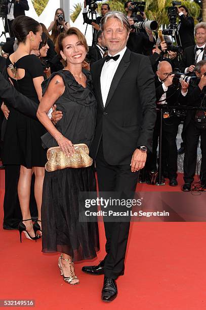 Jury member Mads Mikkelsen and Hanne Jacobsen attend "The Unknown Girl " Premiere during the 69th annual Cannes Film Festival at the Palais des...