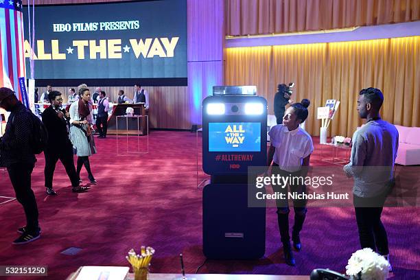 View of the reception during the NYC special screening of HBO Films' "All The Way" at Jazz at Lincoln Center on May 17, 2016 in New York City.