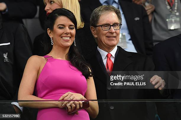 Liverpool owner US businessman John W Henry and his wife Linda Pizzuti Henry attend the UEFA Europa League final football match between Liverpool FC...