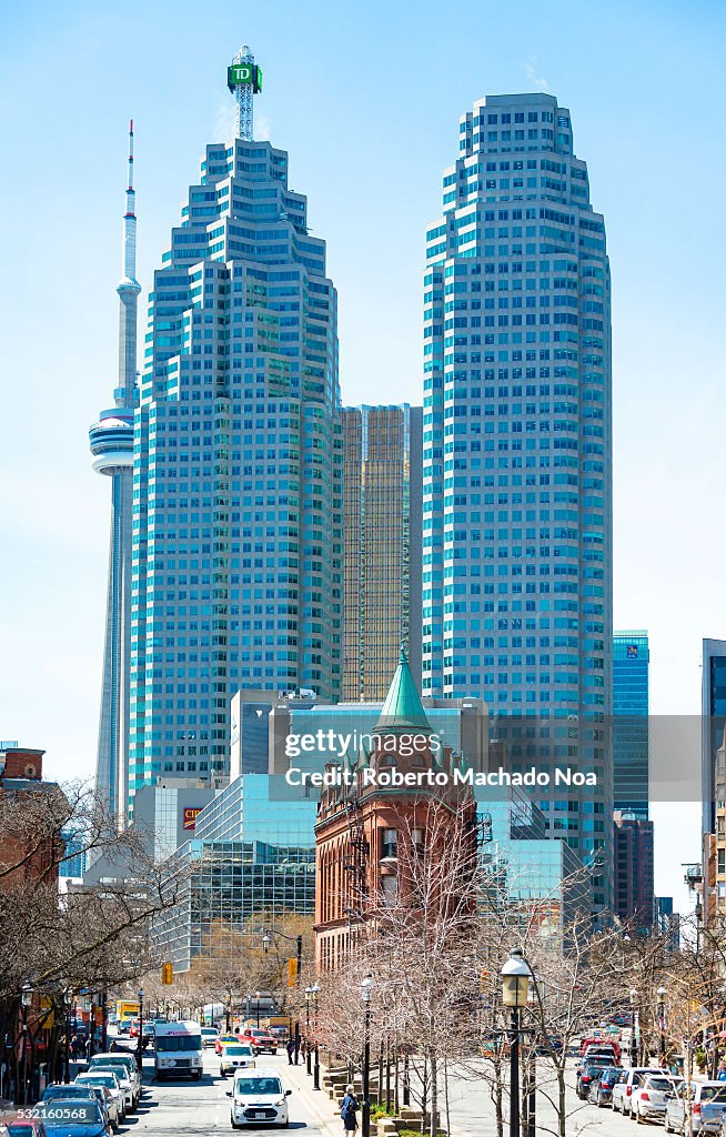 Old Town Toronto contrasting with modern downtown...