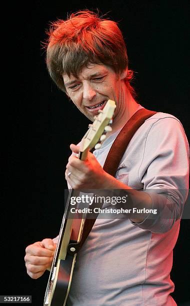 Lee Mavers of The la's performs at ?T In The Park 2005? at Balado on July 9, 2005 at Kinross, Scotland.