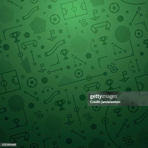 soccer pattern football background - playing field stock illustrations