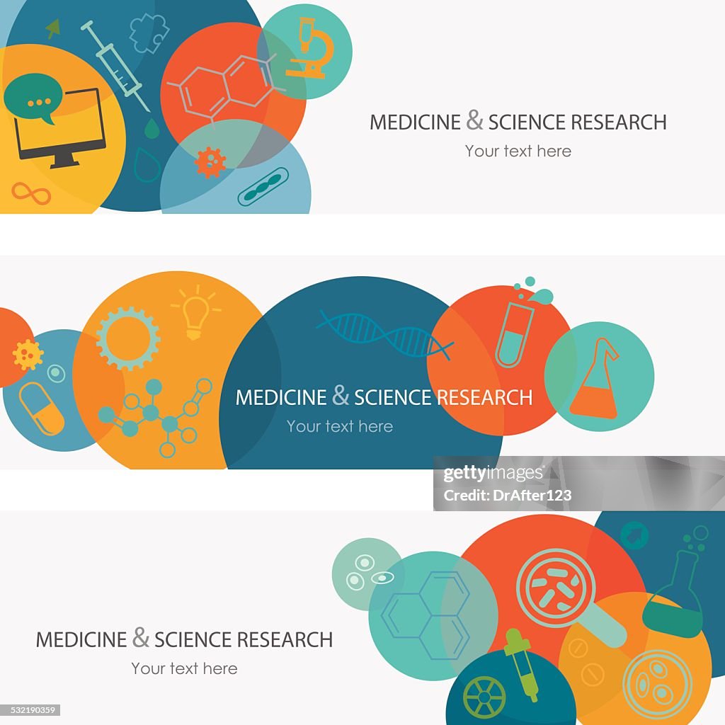 Medicine Science Research Banners
