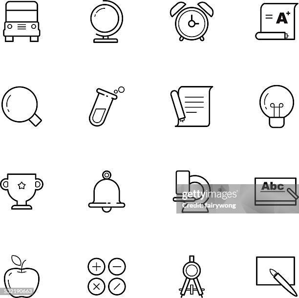 education icons - paper note icon stock illustrations
