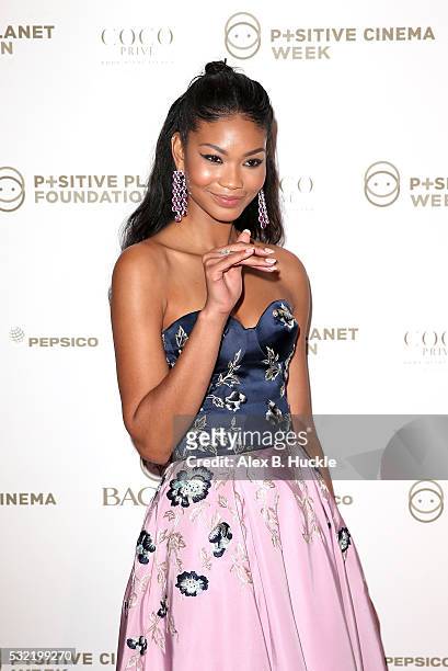 Chanel Iman attends the Planet Finance Foundation Gala Dinner during the 69th annual Cannes Film Festival at Hotel Martinez on May 18, 2016 in...