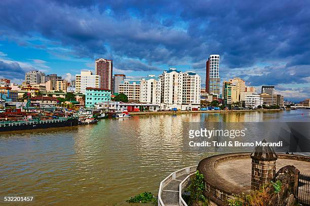 philippines, luzon island, manila cityscape - national capital region philippines stockfoto's en -beelden
