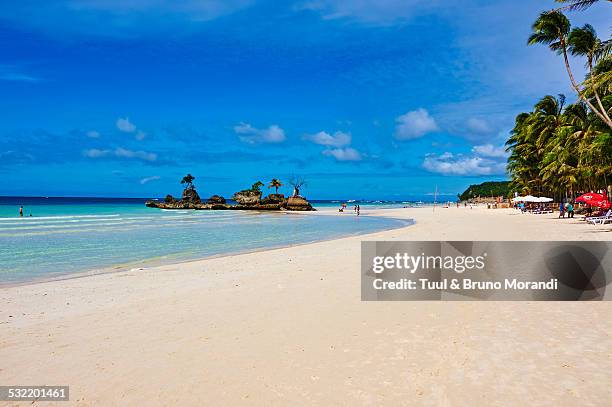 philippines, boracay island, white beach - panay island stock pictures, royalty-free photos & images
