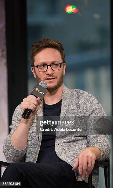 Actor Akiva Schaffer and comedian of The Lonely Island dicusses "Popstar: Never Stop Never Stopping" At AOL Build at AOL on May 18, 2016 in New York...