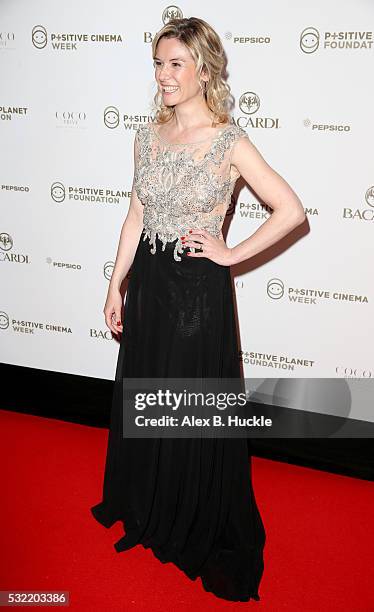 Presenter Louise Ekland attends the Planet Finance Foundation Gala Dinner during the 69th annual Cannes Film Festival at Hotel Martinez on May 18,...
