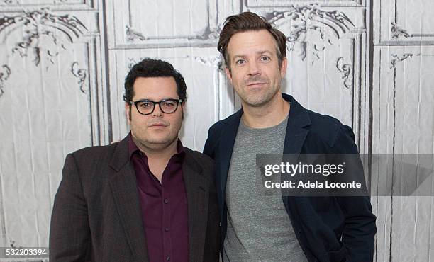 Danny McBride and Jason Sudeikis attend "The Angry Birds Movie" At AOL Build at AOL on May 18, 2016 in New York City.