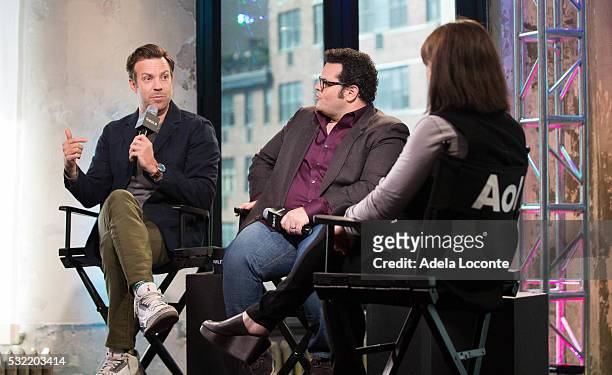 Jason Sudeikis and Danny McBride discuss "The Angry Birds Movie" At AOL Build at AOL on May 18, 2016 in New York City.