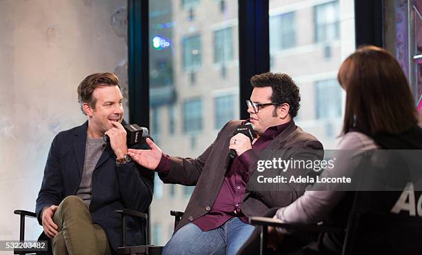 Jason Sudeikis and Danny McBride discuss "The Angry Birds Movie" At AOL Build at AOL on May 18, 2016 in New York City.