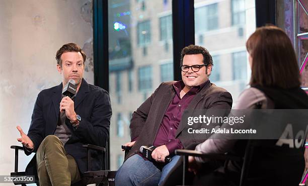 Jason Sudeikis and Danny McBride discuss "The Angry Birds Movie" At AOL Build at AOL on May 18, 2016 in New York City.