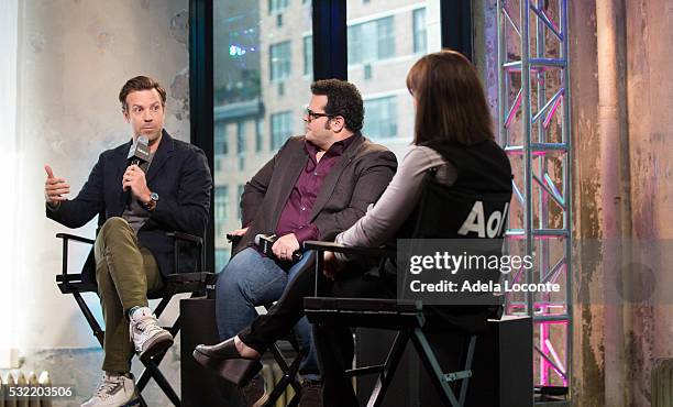 Jason Sudeikis and Danny McBride discuss "The Angry Birds Movie" At AOL Build at AOL on May 18, 2016 in New York City.