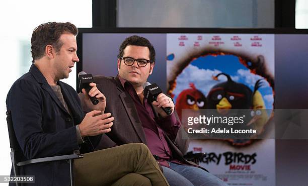 Jason Sudeikis and Danny McBride discuss "The Angry Birds Movie" At AOL Build at AOL on May 18, 2016 in New York City.