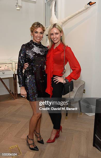 Anastasia Webster and Nadia Abela attends the launch of the Stephen Webster Salon on Mount Street on May 18, 2016 in London, England.