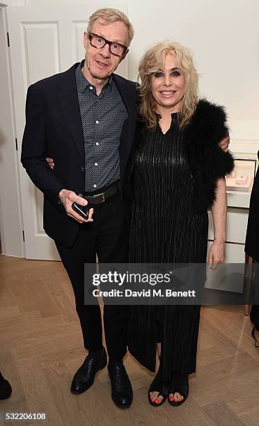 Philip Start and Brix Smith-Start attend the launch of the Stephen Webster Salon on Mount Street on May 18, 2016 in London, England.