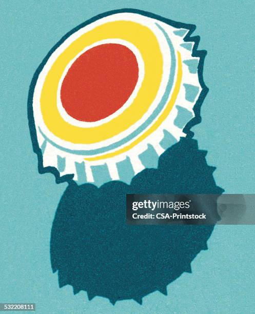 bottle cap - highball glass stock illustrations