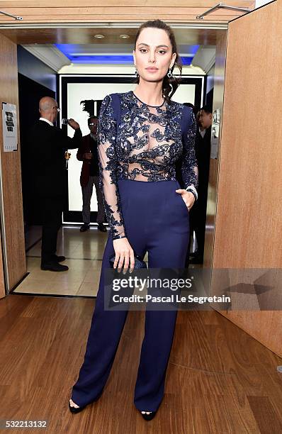 Catrinel Marlon attends the L'Oreal Paris Blue Obsession Party at the annual 69th Cannes Film Festival at Hotel Martinez on May 18, 2016 in Cannes,...