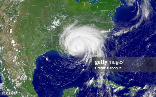 Hurricane Dennis is seen in this computer generated NOAA satellite illustration made available July 10, 2005 over the US Gulf Coast. Dennis made...