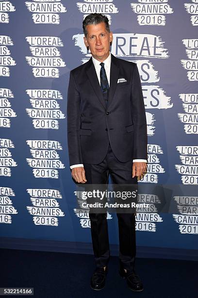 Stefano Tonchi attends the L'Oreal Paris Blue Obsession Party at the annual 69th Cannes Film Festival at Hotel Martinez on May 18, 2016 in Cannes,...