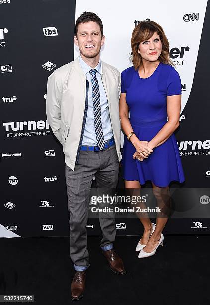 Kevin Pereira and Brooke Van Poppelen attend the 2016 Turner Upfront at Nick & Stef's Steakhouse on May 18, 2016 in New York, New York.