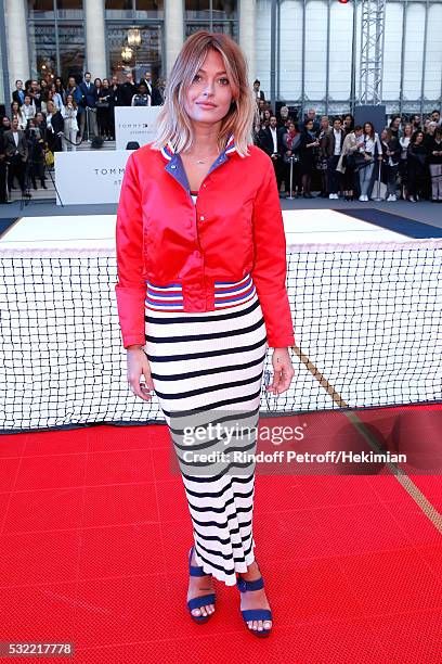 Caroline Receveur attends Tommy Hilfiger hosts Tommy X Nadal Party - Photocall on May 18, 2016 in Paris, .