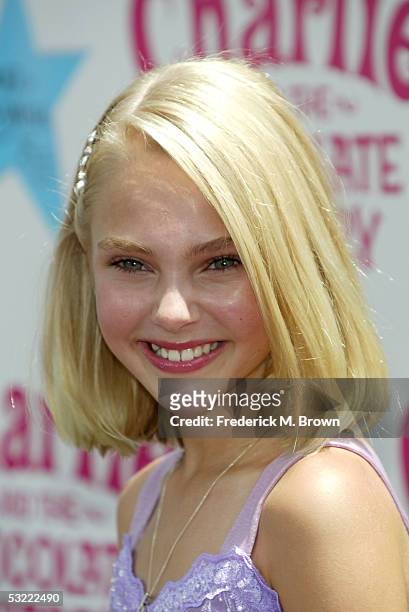 Actress Annasophia Robb arrives at the Warner Bros. Premiere of Charlie and the Chocolate Factory at the Grauman's Chinese Theatre on July 10, 2005...
