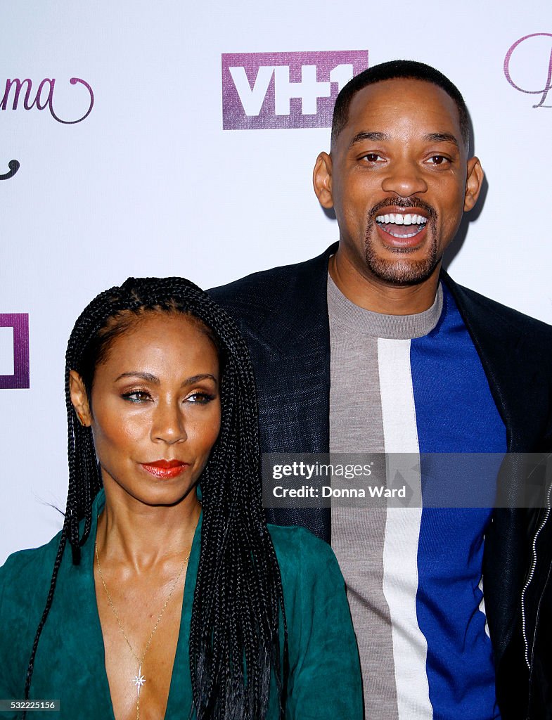 Jada Pinkett Smith and Will Smith attend the VH1 "Dear Mama" taping