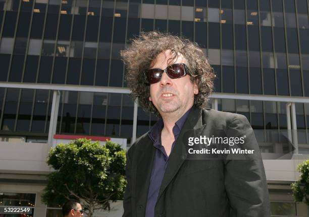 Director Tim Burton arrives at the Warner Bros. Premiere of Charlie and the Chocolate Factory at the Grauman's Chinese Theatre on July 10, 2005 in...