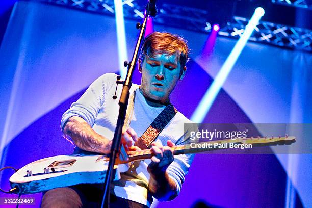 Lead singer and guitarist Brian Fallon of The Gaslight Anthem perform on stage at HMH, Amsterdam, Netherlands, 15 November 2015.